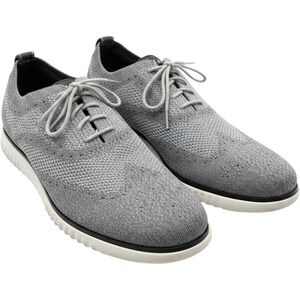 Cole Haan Zerogrand Stitchlite Wingtip Oxford Grey Knit Shoes C27565 Mens 13M